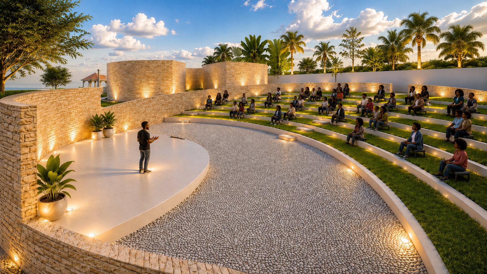 The amphitheater, stage